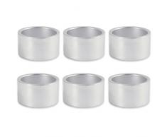 DII Chic Serviettenringe für Dinnerpartys, Hochzeiten, Empfänge, Familienfeiern oder den täglichen Gebrauch, setzen Sie Ihren Tisch mit Stil Rund Set of 6 Silber