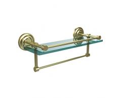Allied Messing qn-1tb/16-gal-sbr 40,6 cm Galerie Glas Regal mit Handtuchhalter Bar, Satin Messing