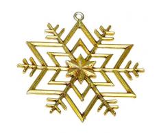 Schnabel-Zinn Stern Weihnachtsanhänger farbig, gelb