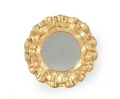 Great Deal Furniture 308865 Amaryllis Moderner Landhausstil Metall Spiegel mit Used-Lack, Gold