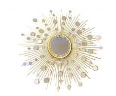 Meida Dekorativer Starburst, Metall Wand Spiegel, Wandspiegel in Sunburst Form Drop Mirrors Metal,Mirror