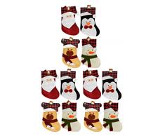 Black Duck Filzstrümpfe, ideal zum Dekorieren während der Feiertage Weihnachtsmann, Hund, Pinguin, Schneemann 3 Sets of 4
