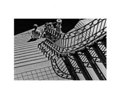 Eurographics Confidential Treppen, Aluminium-Dekor, Rahmengröße: 24 x 36 x 1,25 cm, Galerieverpackt, gebürstetes Aluminium