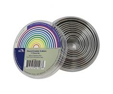 huji Edelstahl Profi Uni Gebäck, rund, Teig Cutter Set für Backen Cookies Pie Pops Küche Set of 11 Round Cutters