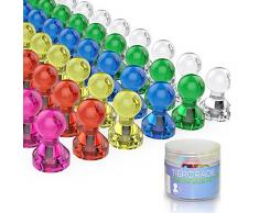 tiergrade Push Pin Magnete, Kühlschrankmagnete, 60 Pack 7 verschiedene Farbe starke Magnete, für Zuhause, Schule, Klassenzimmer und Büro Magnete, Magnete für Kühlschrank, Karte und Whiteboard Magnete