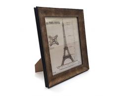 allgala Bilderrahmen für den Schreibtisch, Holzimitat, mit Glasoberfläche, 3 Stück 8X10 golden Brown