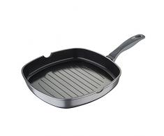 Bergner Grillpfanne, Titan, Aluminium, schwarz, 28 x 28 x 4,8 cm