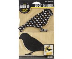 Unbekannt K & Company Tafel und Bedruckte Kreide es jetzt Karton gestanzt, 2,75 Zoll von 10,8 cm, Vögel, 22-Pack