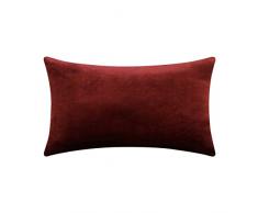 Home Bright Samt Dekorativer Überwurf-Kissenbezug für Sofa, Couch Stuhl Bett Südwest Single Pack, 12 x 20 O-Brick Red