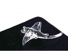 ChangThai Design 3 Stück Aquarium Stachelrochen Fisch Handschale Glas Puppenhaus Miniatur-Dekoration