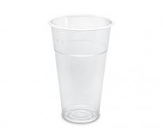 GUILLIN gmpt30 Karton Becher Bierglas transparent Fassungsvermögen 25/34cl, Kunststoff, transparent, 8,2 x 8,2 x 12,8 cm