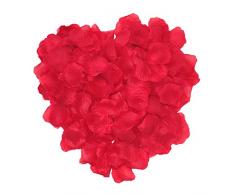 Grace Florist 2000 Pcs Seide Rosenblätter Hochzeit Blume Deko für Hotel Party Gang Decor Rot