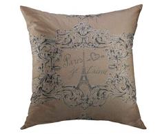 Mugod Dekorativer Überwurf-Kissenbezug Schutzhülle für Couch Sofa Bett Home Decor, Vintage Floral Muster, Gelb Blau Gestreift damaskpillow Fall 18x18 inch Muster 13