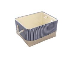 TheWarmHome Stoff Aufbewahrungskorb für Spielzeug Organizer, Spielzeug Cube Bin, Baby Korb, Dekorative Aufbewahrungsboxen, Blau, Textil, Blau, 12×8×5 inch