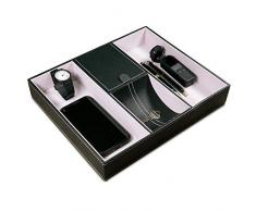 U NEATOPA Kunstleder-Tablett für Damen und Herren, Catchall Nachttisch Kommode Organizer mit 4 Fächern für Zuhause und Büro