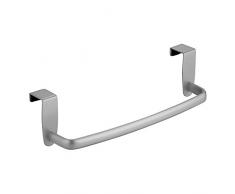 iDesign Axis Handtuchhalter, kleine Handtuchstange aus Metall, silberfarben