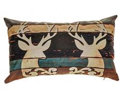 ih Casa Decor Kissen mit Hirschkopf, rechteckig, Polyester