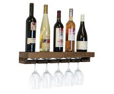 Imperative Décor Weinregal, rustikales Design, schwebend, handgefertigt, in den USA Special Walnut