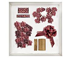 Brizzolari Enoteca Shop Box, Kunststoff, Bordeaux/Gold, 29 x 38 x 16 cm