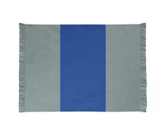 ArtVerse NFS Dallas Fußball Stripes Chenille Teppich 65 x 54 cm, Home Silver and Blue