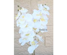 Ooki Wunderschöne Phalaenopsis Orchidee künstliche Äste für Zuhause, Büro, Hochzeit, Dekoration, Nicht Seide, Schmetterling Arrangement elfenbeinfarben/cremefarben