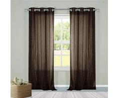 Duck River Textiles Metallico Vorhänge für Wohnzimmer & Schlafzimmer, Metallico, Leinen, Metallic-strukturiert, mit Ösen, 101,6 x 213,4 cm, Fuchsia, 2 Stück