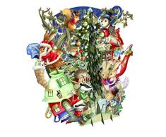 Paper DArt Weihnachtskarte Holiday Animals, 3D Pop-Up, Weihnachtsmotiv
