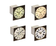 Möbelknauf aus Aluminium, quadratisch, 36,5 mm, 4 Stück