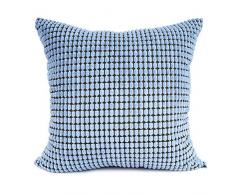 Your Smile Cozy Nackenrolle, dekorativer Kissenbezug für Couch Sofa, Bett, bequem, superweicher Cord, Maiskolben gestreift, beidseitig 18x18 marineblau