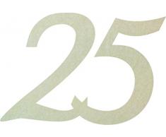 Petras Bastel News Streudeko, Fliz, Creme, 18 x 12 x 3 cm, 25-Einheiten