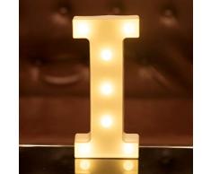 Focux LED Festzelt, Buchstabenbeleuchtung Alphabet beleuchtet Schild für Nachtlicht Zuhause, Party, Geburtstag, Hochzeit, Bar, Dekoration LED Brief, batteriebetrieben, Weihnachtsdekoration, Bar I