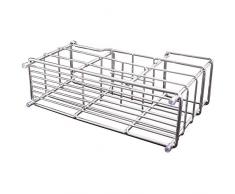 Ruosaren rostfreier Zahnbürstenhalter – Edelstahl Rasierer Organizer Halterung, Multifunktions-Aufbewahrungsregal für elektrische Zahnbürste, Zahnpasta, Reiniger, Kamm, Make-up-Pinsel