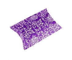 Homeford FHV0000000112367 Damast Kissenboxen, 7,6 cm, Violett