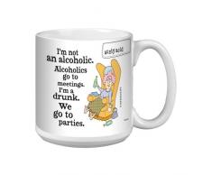 Tree-Free Greetings Aunty Acid xm27789 Künstlerische Jumbo Tasse, 591 ml, I m A Drunk