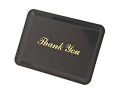 Chef Set Kunststoff Spitze Tablett, schwarz, 11,5 x 16,5 cm