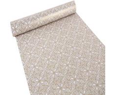 UPREDO Selbstklebend Gold floral Dekorative Kontakt Papier Regalen Abziehen und Aufkleben Tapete für Küche Schränke Schubladen Theken 45 cm von 381 cm Gold