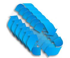 Aufkleber für Papierkorb, Mülleimer, Mülleimer, Mülleimer, Mülleimer, Mülleimer, 6 Stück 5in x 5in Blue / Transparent