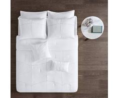 510 DESIGN Codee Bettwäsche-Set für Schlafzimmer mit Doppelbett, sehr weich, Mikrofaser, Weiß, 10 Stück