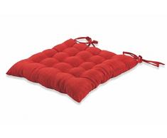Galileo Casa 2420279 Kissen Stuhl, Polyester, rot, 40 x 40 x 7 cm