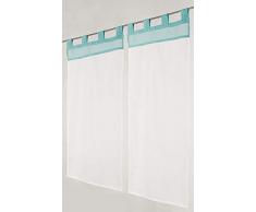 Linder Scheibengardine, 60% Polyester, 40 Stück, Himmelblau, 45 x 90 cm