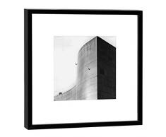 COGNOSCO Fotografie im Holzrahmen: K20 Fotodruck-Format 27 x 27 cm-Rahmenfarbe schwarz-Hochwertiges Wandbild, Geschenkidee oder Souvenir aus Düsseldorf, Holz, Weiß, Rahmen