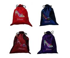 SheYang Reisetasche aus bestickter Seide Jacquard Reisetasche, Wäschesäcke, Schuhbeutel, Unterwäsche-Beutel für Reisen, Aufbewahrung für Männer und Frauen, waschbarer Stoff Schuhbeutel Shoes Group3