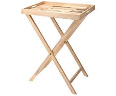mazzali Tablett Tisch auf Ständer, Holz, mehrfarbig