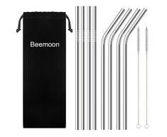 10 PCS Edelstahl Stroh, beemoon FDA Trinkhalme für Tumbler Tassen, Metall Trinkhalm für 30 20 Unze Yeti Rambler rtic Ozark Trail