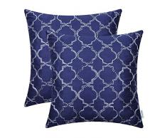 Kissenbezüge, Kissenhülle CaliTime 2 Stück Kissen Werfen Kissen Abdeckungen Fälle Schutz Muscheln zum Couch Sofa Schlafzimmer Zuhause Weihnachten Dekor (45cm x 45cm)