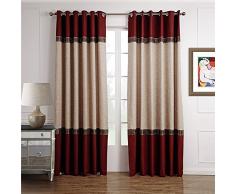 Dreaming Casa DC10331-1 Gardinen mit Ösen 42 W x 96 L rot