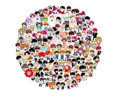 Mädchen-Aufkleber für Laptop, Wasserflasche, Skateboard, Motorrad, Telefon, Fahrrad, Gepäck, Gitarre, Fahrrad, 50 Stück Grün Bts 100