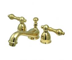 Nuvo Elements of Design es3952al Chicago Spültischmischbatterie 10,2 cm zu 20,3 cm Mini breitgefächert WC Wasserhahn mit Messing Pop-Up, 4-1/5,1 cm Messing poliert