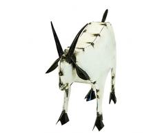 Gartenstatue, rustikaler Pfeil, Ziege, mittelgroß, Mehrfarbig