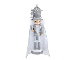 Kurt S. Adler 17.5-Inch Hollywood Gold Silver Nutcracker Nussknacker, Mehrfarbig